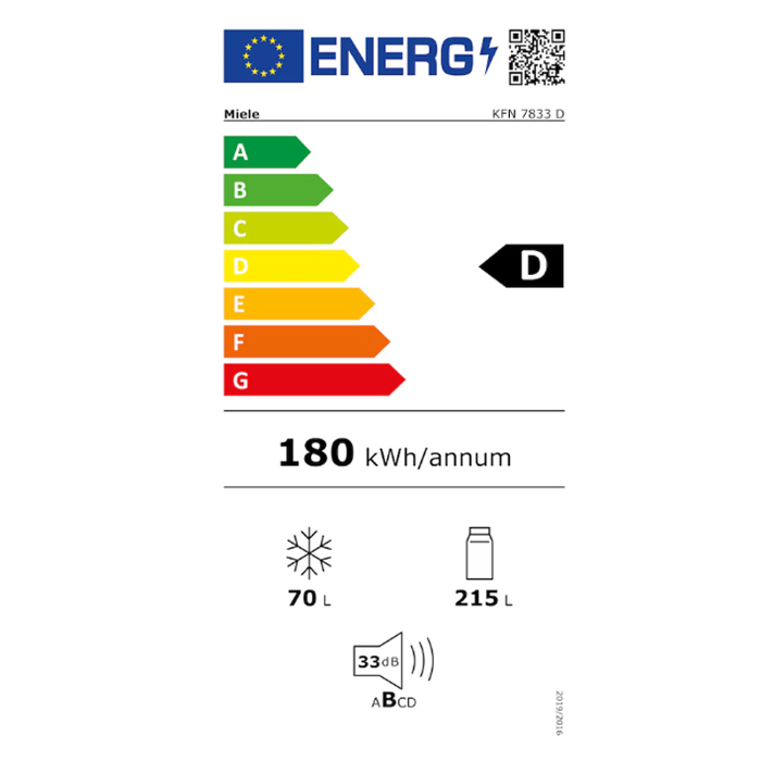 Psugiokatapsuktis Miele KFN 7833 D D